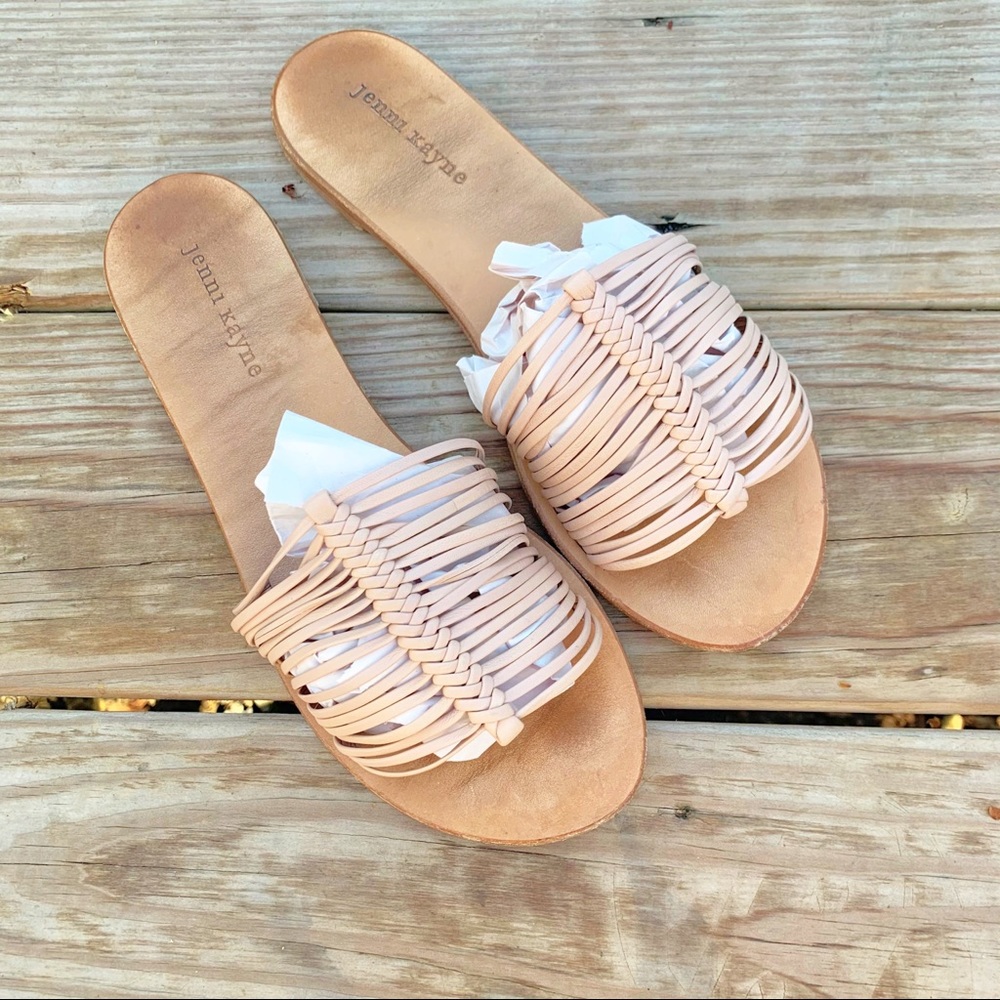Jenni Kayne Tan Leather Braided Sandals! 41/10🔥🔥